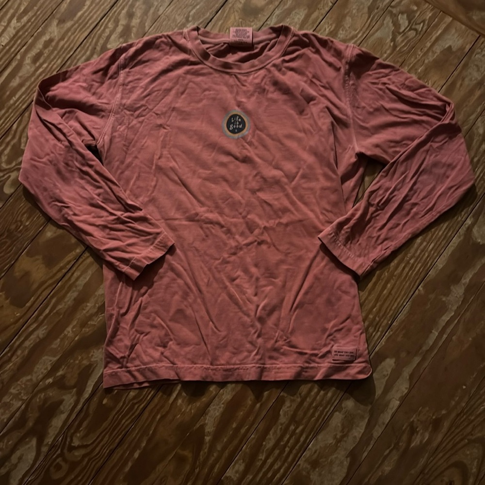 Life is good long sleeve nantucket red shirt
